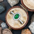 Oval Geometric Zircon Ring For Women Classic Fashion Single Finger Jewelry For Parties view 3