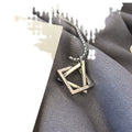 Stainless Steel Geometric Triangle Pendant Sweater Necklace Elegant Collarbone Chain view 5