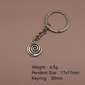 Metal Spiral Swirl Keychain For Bag Charm Gift view 2