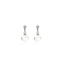 Elegant Korean Style Silver Needle Alloy Transparent Crystal Round Ball Dangle Drop Stud Earrings view 5