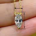 Simple Marquise Olive Shape Layering Clavicle Necklace, Light Luxury Fashion Jewelry view 4