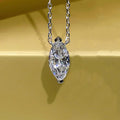 Simple Marquise Olive Shape Layering Clavicle Necklace, Light Luxury Fashion Jewelry view 5