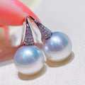 European Style Faux Pearl Zircon Drop Earrings For Women, Elegant Daily Fashion Jewelry view 1
