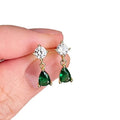 Elegant Minimalist Teardrop Zircon Small Drop Earrings For Banquet Wedding Fashion Jewelry view 5