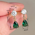 Elegant Minimalist Teardrop Zircon Small Drop Earrings For Banquet Wedding Fashion Jewelry view 4