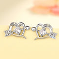 Cupid Heart Design Stud Earrings For Women, Trendy Korean Fashion Statement Ear Jewelry view 2