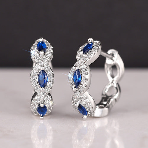 European Light Luxury Zircon Inlaid Ear Cuffs For Women Elegant Banquet Fashion Earrings