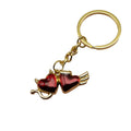 Zinc Alloy Double Heart Keychain Gift view 5