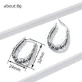 Textured Vintage Hoop Earrings For Women, Artistic Vacation Daily Wear Ear Cuffs view 4