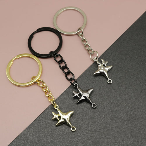 Metal Shiny Star Keychain Bag Charm Gift Accessory
