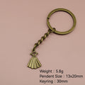 Zinc Alloy Dress Shape Keychain For Bag Charm Gift view 2