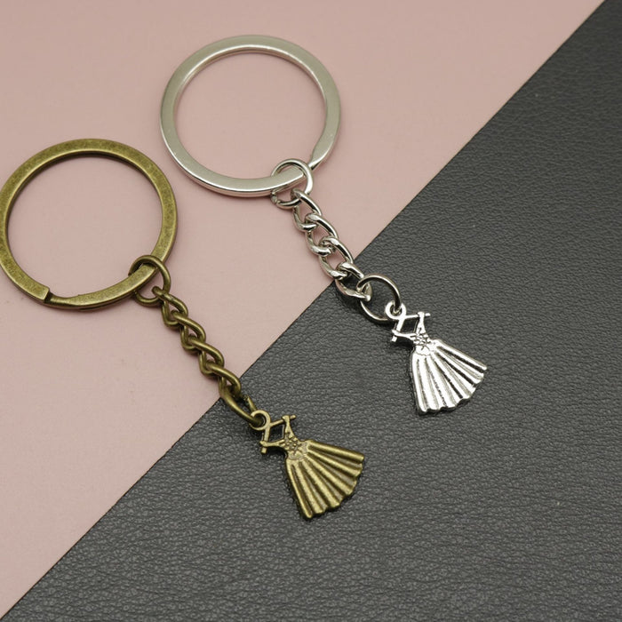 Zinc Alloy Dress Shape Keychain For Bag Charm Gift