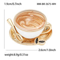 Enamel Alloy Coffee Cup Brooch For Women's Creative Apparel Accessories view 5