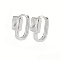 Geometric Square Minimalist Ear Cuffs For Women, French Elegant Daily Wear Earrings view 5