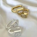 Geometric Square Minimalist Ear Cuffs For Women, French Elegant Daily Wear Earrings view 1