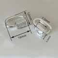 Geometric Square Minimalist Ear Cuffs For Women, French Elegant Daily Wear Earrings view 4