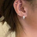 Geometric Square Minimalist Ear Cuffs For Women, French Elegant Daily Wear Earrings view 3