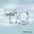 Dragonfly Animal Huggie Earrings For Women, Small Cute Daily European Korean Fashion Jewelry view 4