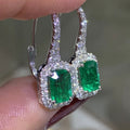 Shiny Stone Zircon Inlaid Earrings For Women, Elegant Banquet Wedding Fashion Jewelry view 2