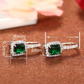 Shiny Stone Zircon Inlaid Earrings For Women, Elegant Banquet Wedding Fashion Jewelry view 4