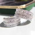 Half Hoop Zircon Inlaid Sparkling Ring For Women Fashion Niche Banquet Single Jewelry view 3