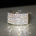Half Hoop Zircon Inlaid Sparkling Ring For Women Fashion Niche Banquet Single Jewelry view 4