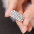 Half Hoop Zircon Inlaid Sparkling Ring For Women Fashion Niche Banquet Single Jewelry view 2