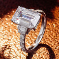Minimalist Square Zircon Ring For Women, Fashion Engagement Wedding Single Finger Jewelry view 2