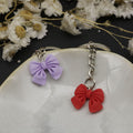 Metal Candy Color Heart Bow Flower Letter Keychain Gift view 4