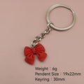 Metal Candy Color Heart Bow Flower Letter Keychain Gift view 2