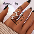Futuristic Unisex Single Ring, Trendy Tech Style Niche Fashion Finger Jewelry view 4
