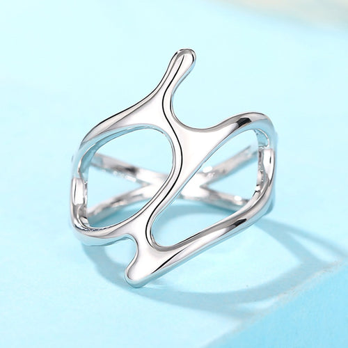 Futuristic Unisex Single Ring, Trendy Tech Style Niche Fashion Finger Jewelry
