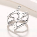 Futuristic Unisex Single Ring, Trendy Tech Style Niche Fashion Finger Jewelry view 5