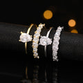 Fashion Teardrop Zircon Ring, Elegant Engagement Couple Ring, Popular Fine Jewelry Design view 2