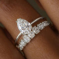 Fashion Teardrop Zircon Ring, Elegant Engagement Couple Ring, Popular Fine Jewelry Design view 5