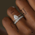 Fashion Teardrop Zircon Ring, Elegant Engagement Couple Ring, Popular Fine Jewelry Design view 4