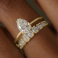 Fashion Teardrop Zircon Ring, Elegant Engagement Couple Ring, Popular Fine Jewelry Design view 6