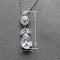 European Light Luxury Long Jewelry Set With Marquise Teardrop Floral Necklace And Earrings view 4