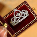 Princess Crown Ring For Women Elegant Sweet Fairy Style Fashion Statement Finger Jewelry view 3