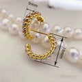 French Geometric Line Stud Earrings For Women, Elegant Daily Fashion Lady Ear Jewelry view 4
