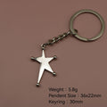 Metal Five Point Star Keychain Bag Charm Gift – Gold view 2