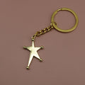 Metal Five Point Star Keychain Bag Charm Gift – Gold view 6
