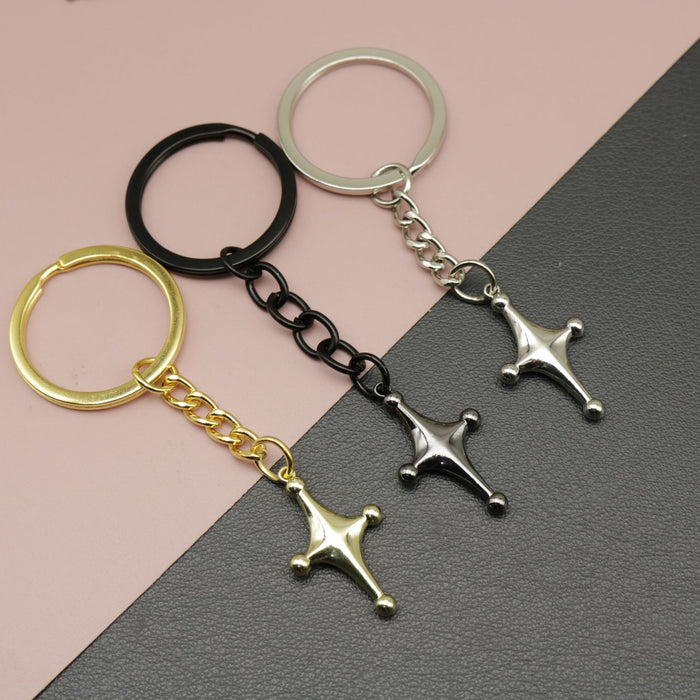Metal Star Keychain Bag Charm
