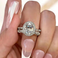 Oval Zircon Couple Rings For Women Wedding Fashion Delicate Light Luxury Design Jewelry view 2