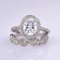 Oval Zircon Couple Rings For Women Wedding Fashion Delicate Light Luxury Design Jewelry view 5