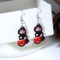 Halloween Cartoon Cat Ghost Pumpkin Acrylic Dangle Hook Sweet Cool Women's Fashion Earrings view 2