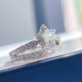 Micro Inlaid Zircon Star Ring For Women, Sweet Double Layer Star Shape Fashion Jewelry view 1