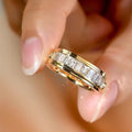Vintage Palace Style Square Ring With Inlaid Zircon Fashion Personality Single Finger Jewelry view 1