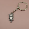 Metal Cat Keychain Bag Charm – Gray view 4