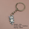 Metal Cat Keychain Bag Charm – Gray view 2